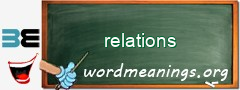 WordMeaning blackboard for relations